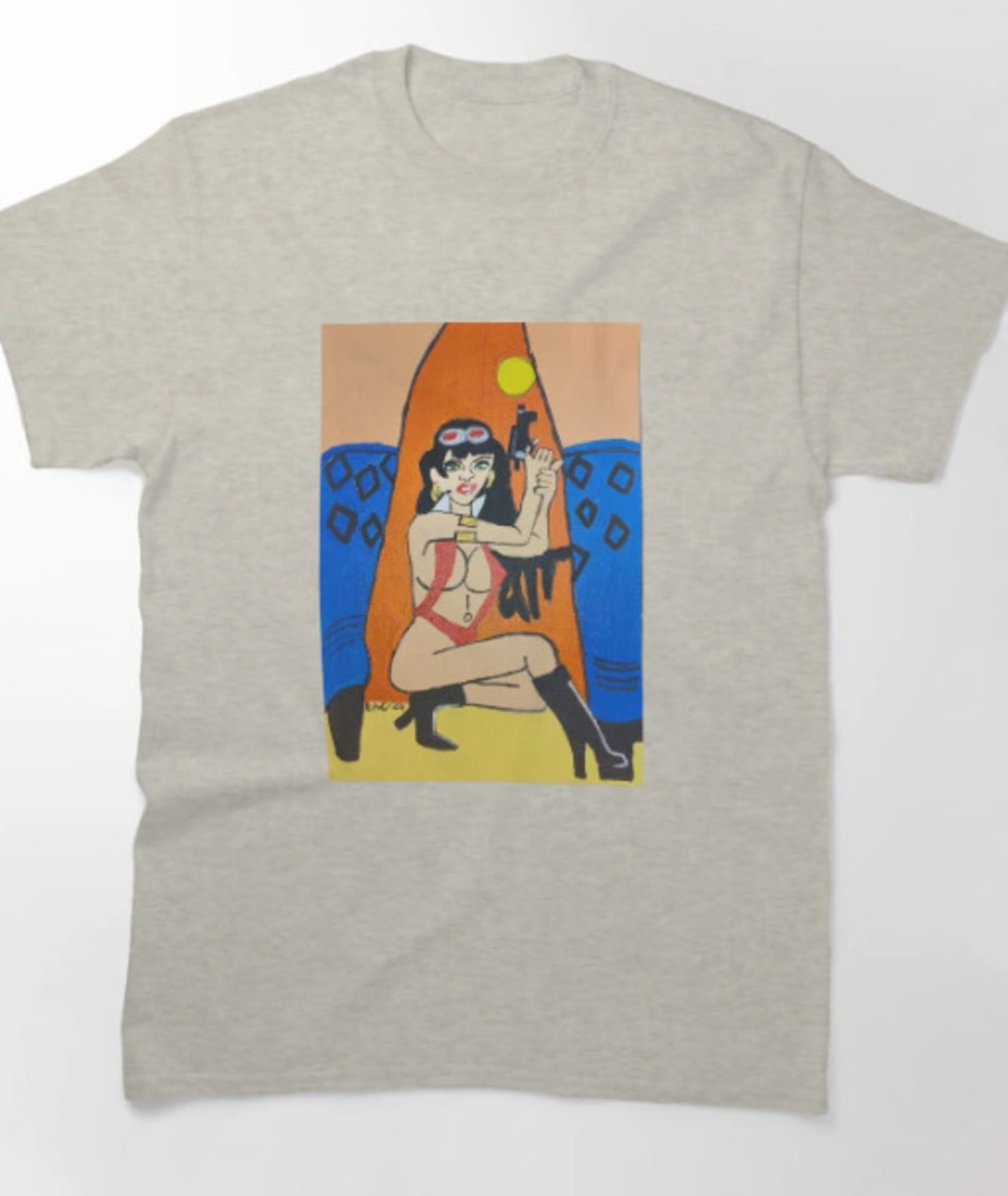 Vampirella Showdown Classic T Shirt Natural